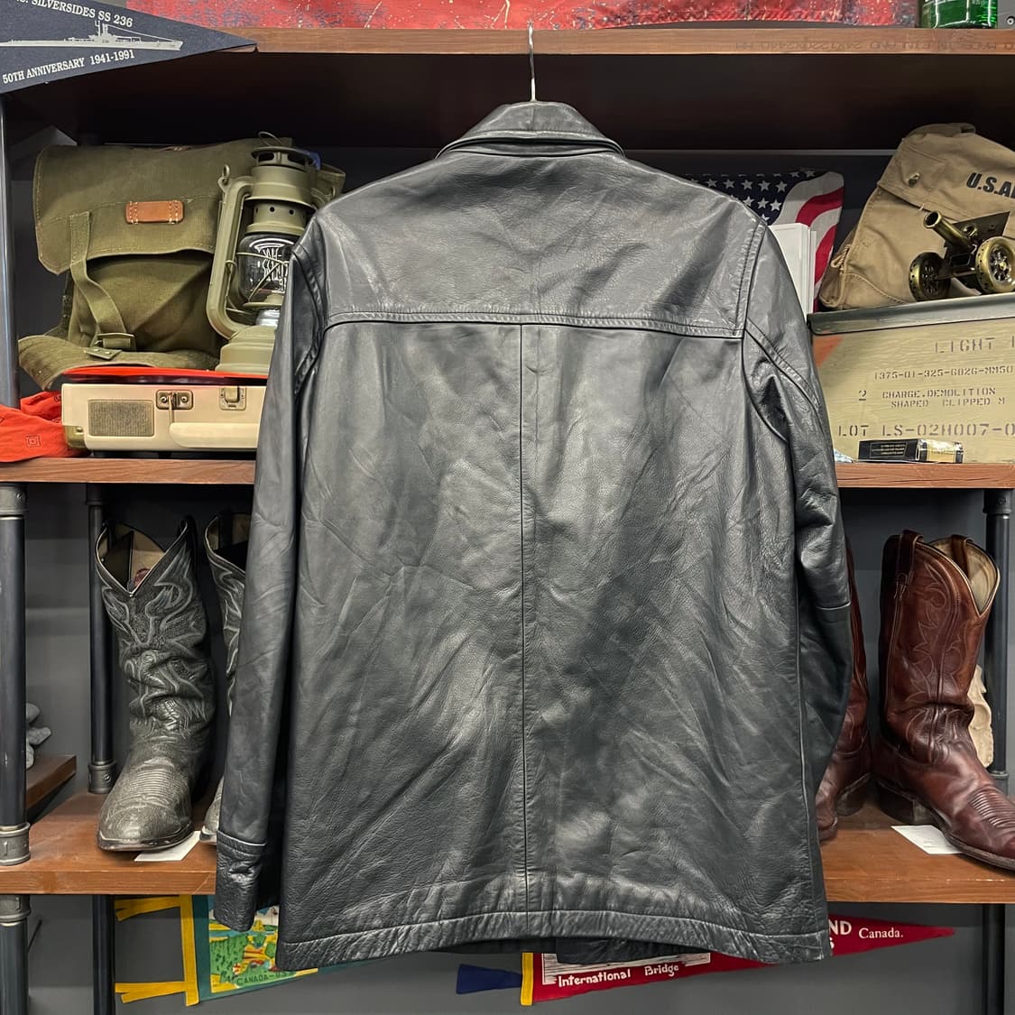 90s 올드 갭 GAP 소가죽 카 코트 상품이미지2