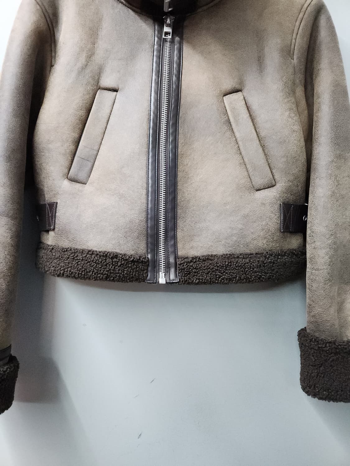 자라 여성 크롭 무스탕 양털 자켓 상품이미지2