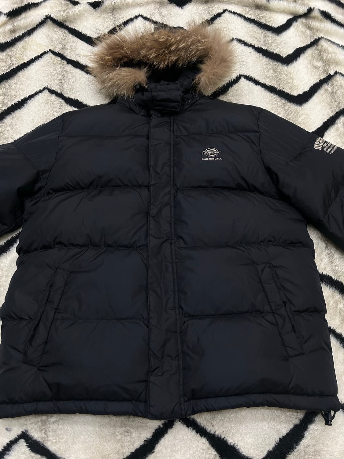 [XL]디키즈 후드퍼 패딩 자켓/블랙 상품이미지3