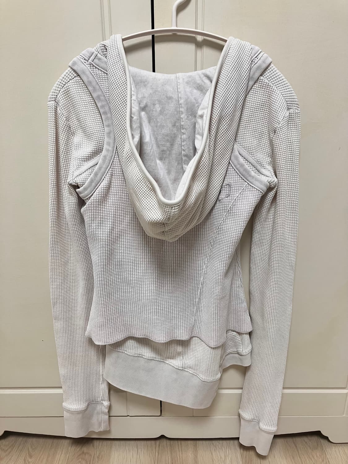 미스치프 레이어드 와플 후드 세트 블리치드 베이지 상품이미지4