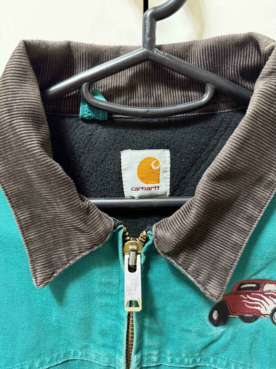 칼하트 자동차 자수 그린색 데님 자켓 상품이미지2