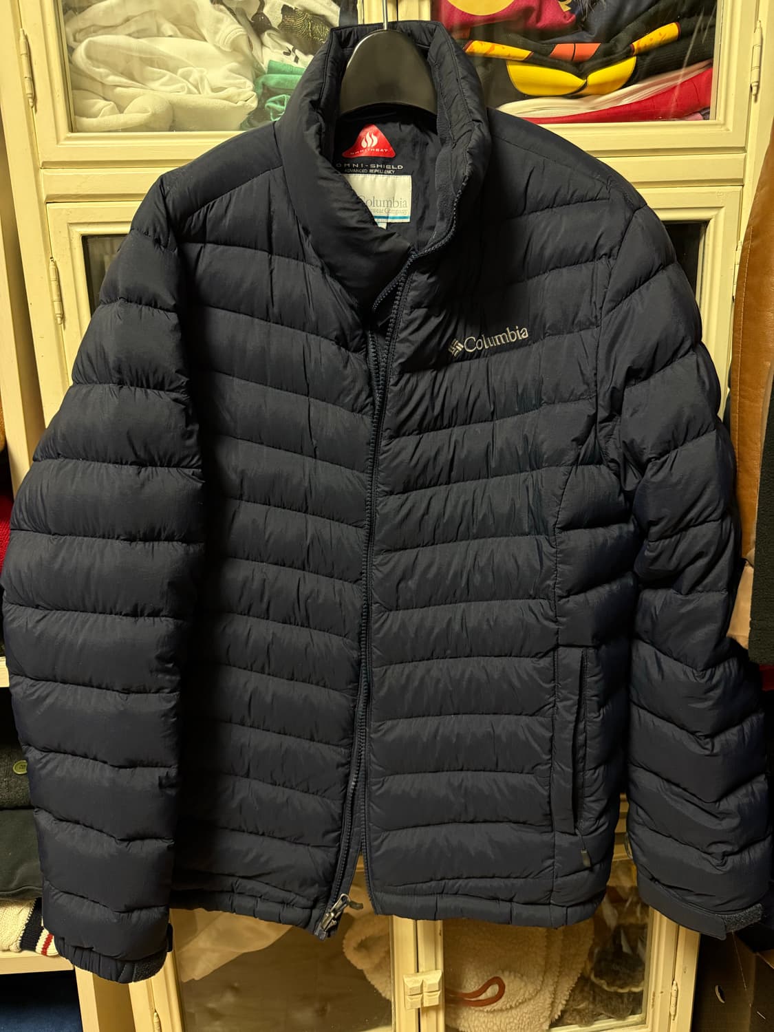 [사용감 적음] 콜롬비아 네이비 경량 구스패딩 l 상품이미지1