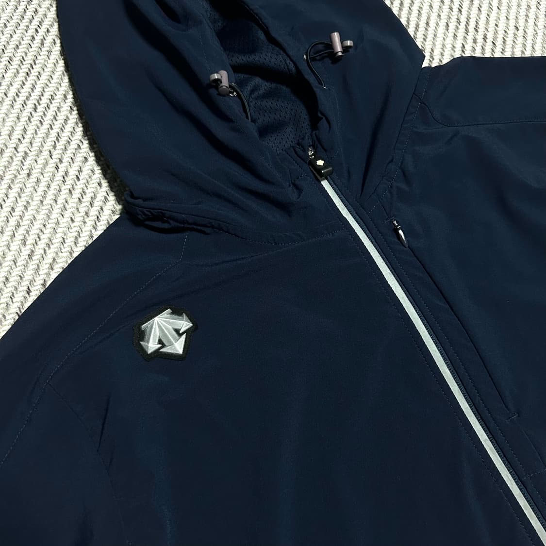 [XXL] Descente 데상트 네이비 바람막이 집업 자켓 상품이미지2