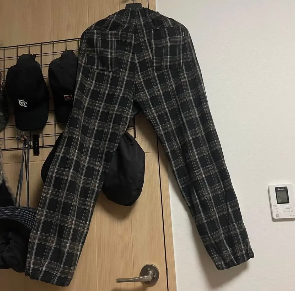 (S)토피 원마일체크스트링팬츠 상품이미지4