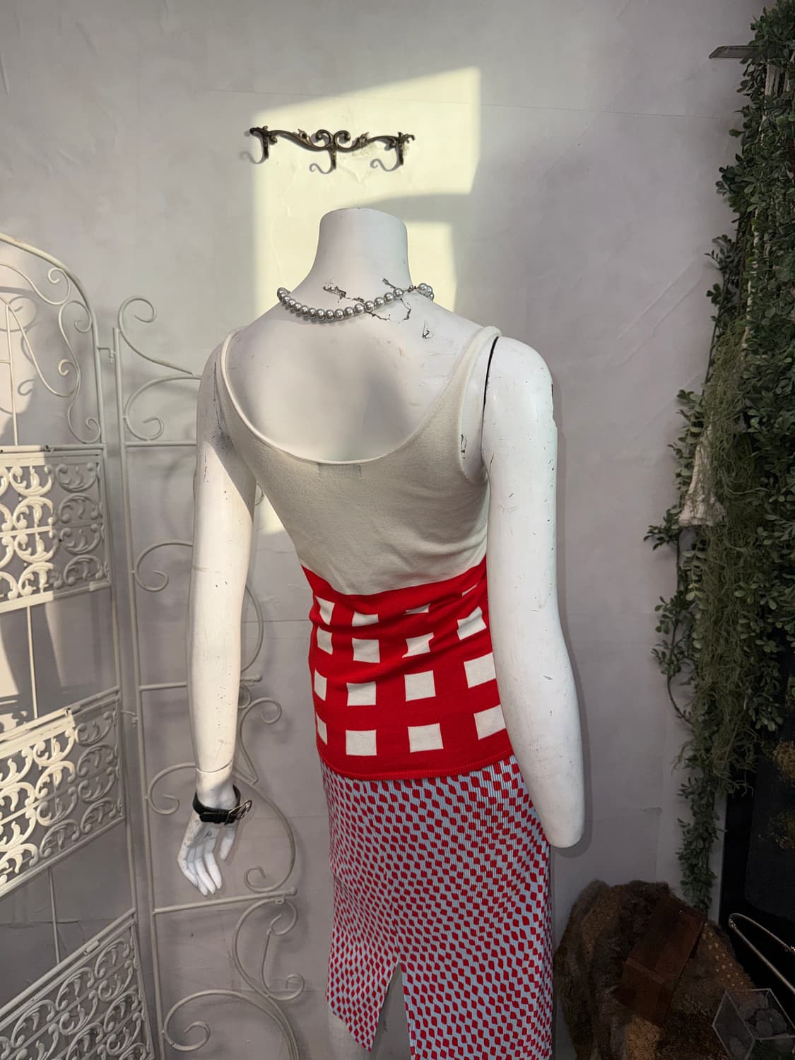 Benetton lemon basket knit sleeveless 상품이미지4