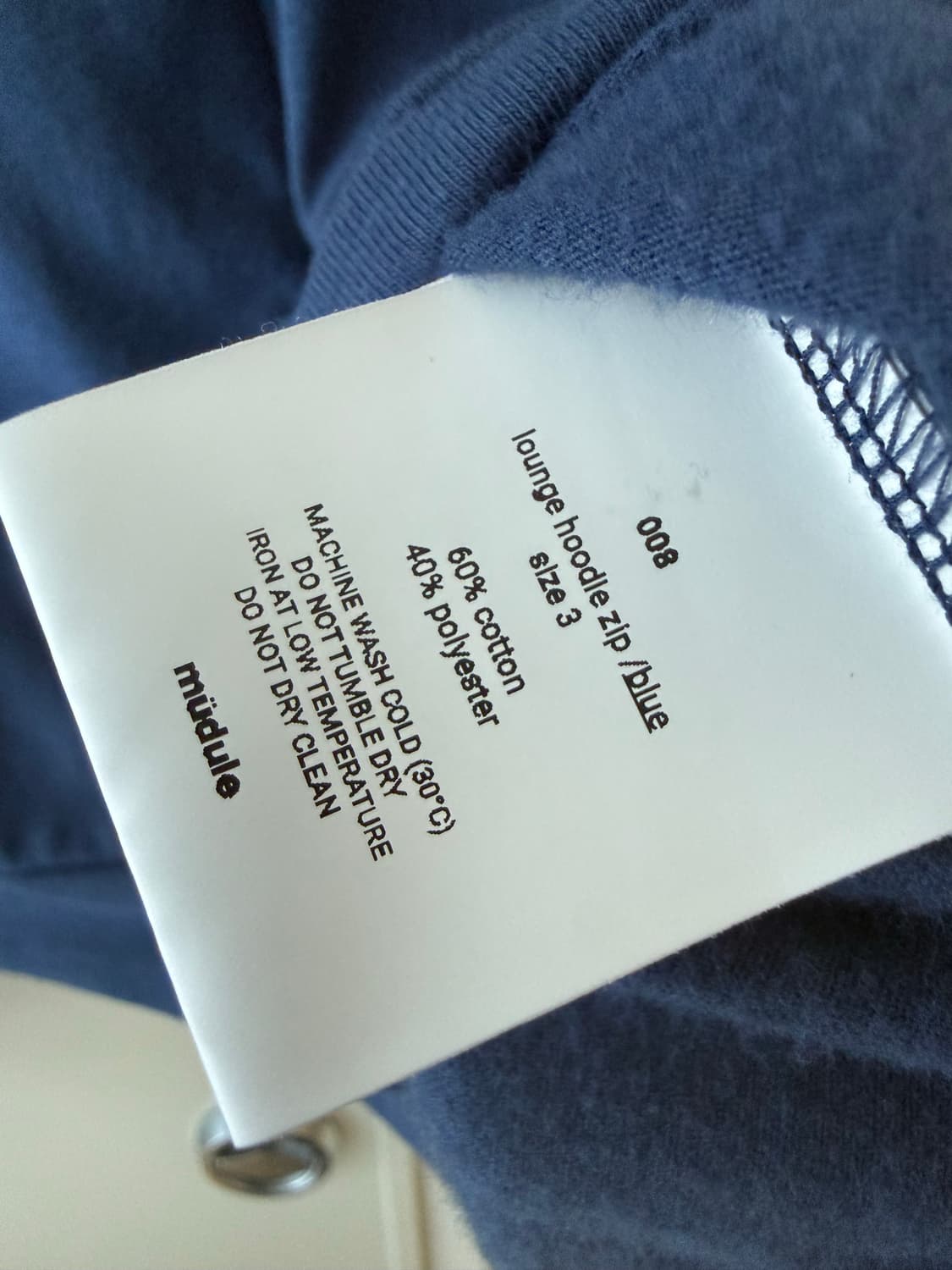 [3] 머듈 lounge hoodie zip 블루 상품이미지3