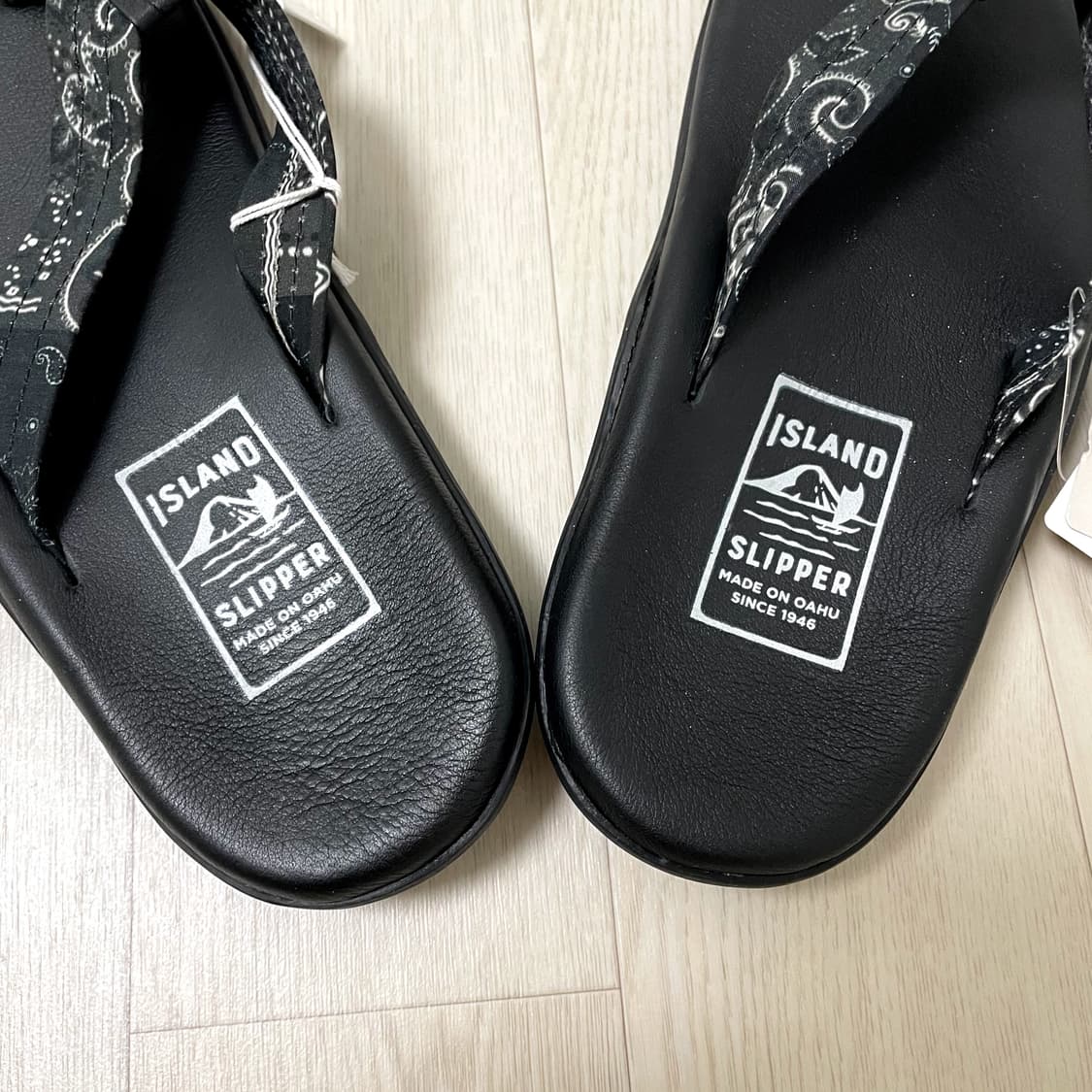 아일랜드/ 블랙 레더 페이즐리 슬리퍼/ 9 상품이미지3