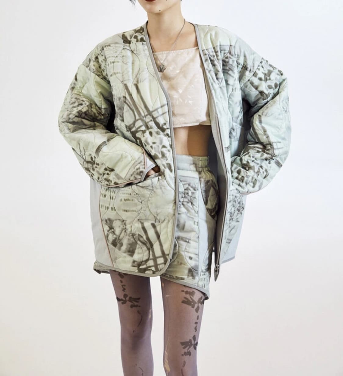 미스치프 패딩 스커트 s 상품이미지2