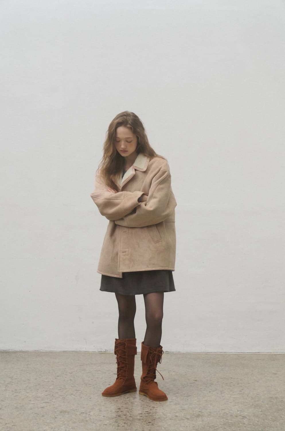 포에토 무스탕 foeto Nutty suede mustang camel 상품이미지4