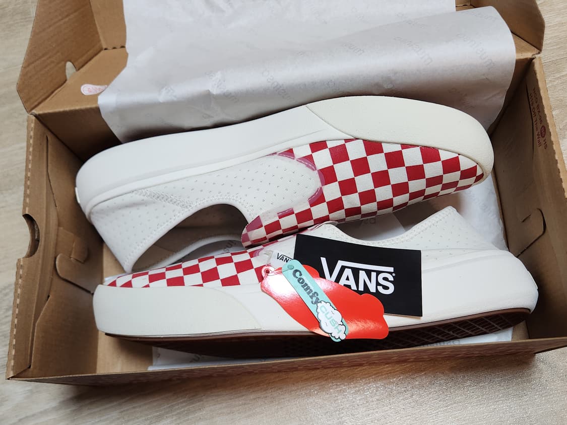 반스 컴피쿠시 원 체커보드 레드 310mm 새상품 상품이미지1