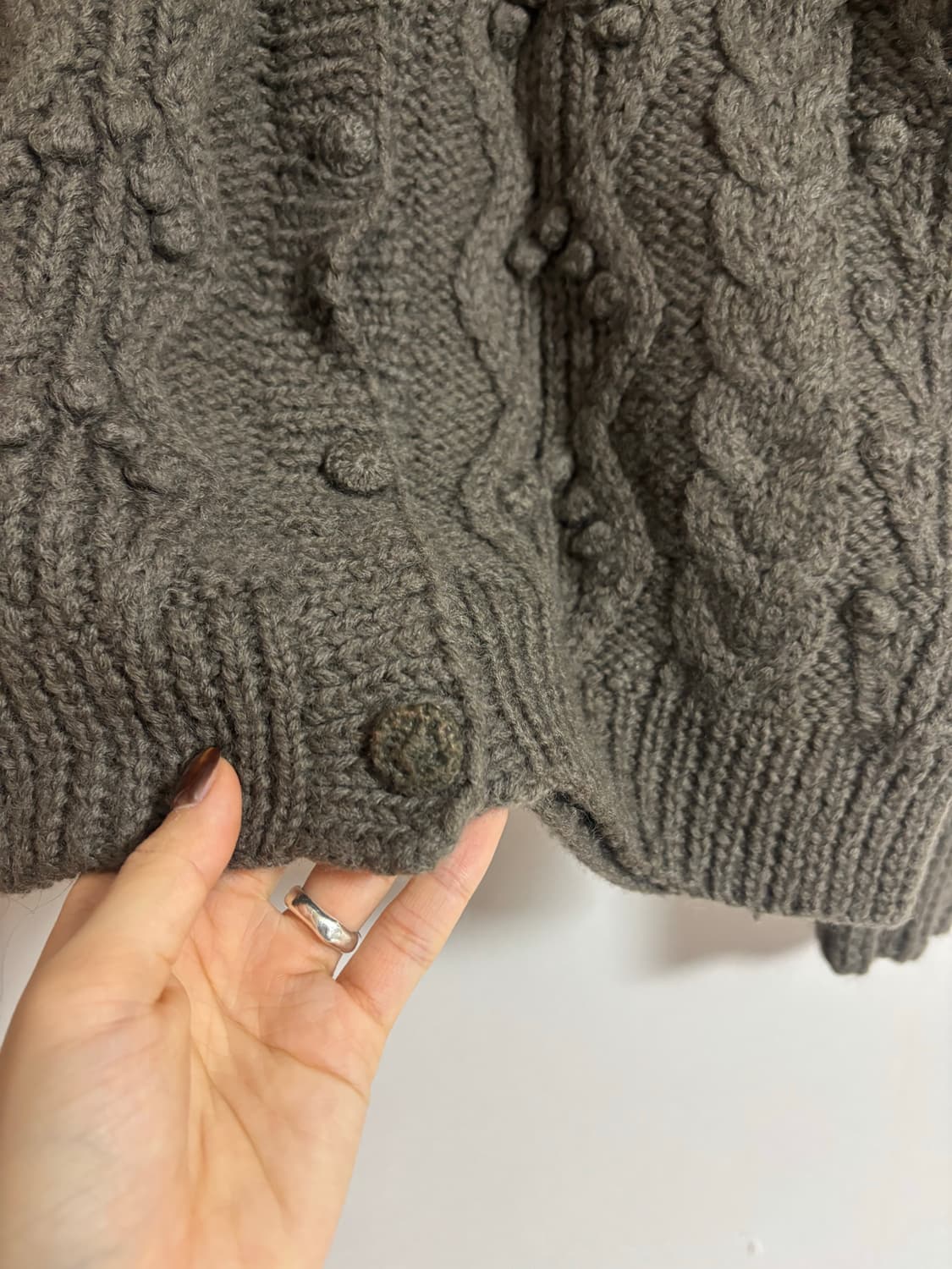 빈티지) 후드 퐁퐁 가디건 상품이미지4