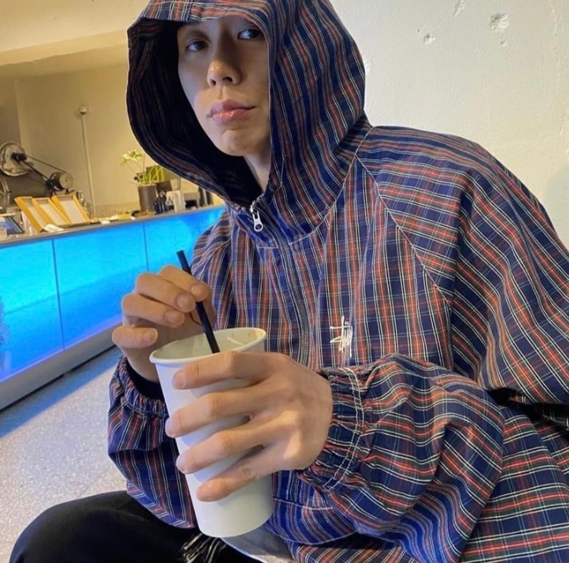 스투시 브러쉬드 코튼 아노락 플래이드 체크 상품이미지8