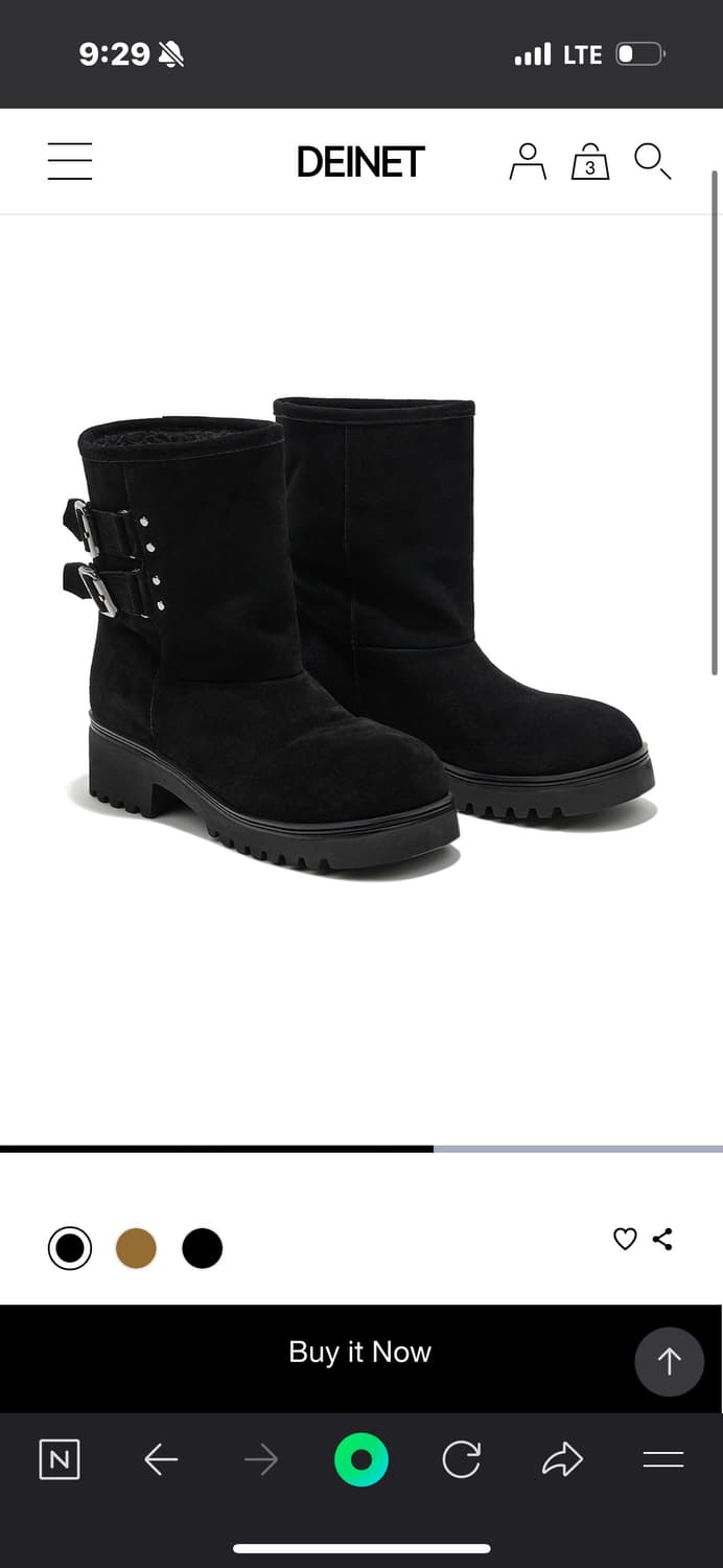 다이닛 테디베어 버클 부츠 블랙 새상품 250 상품이미지2