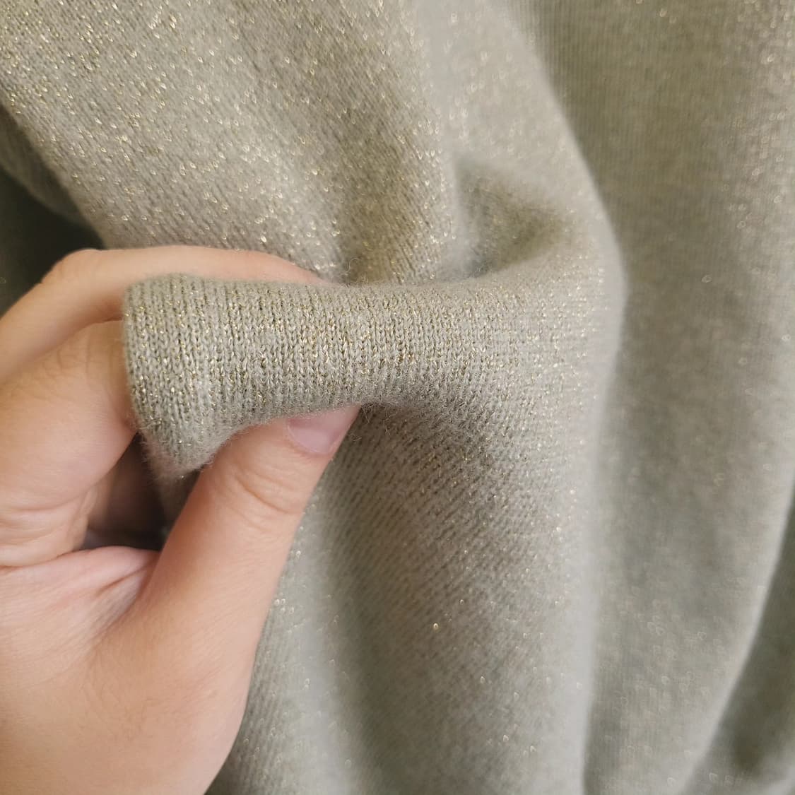 Bien-Mise 올리브 골드펄 울가디건 상품이미지6