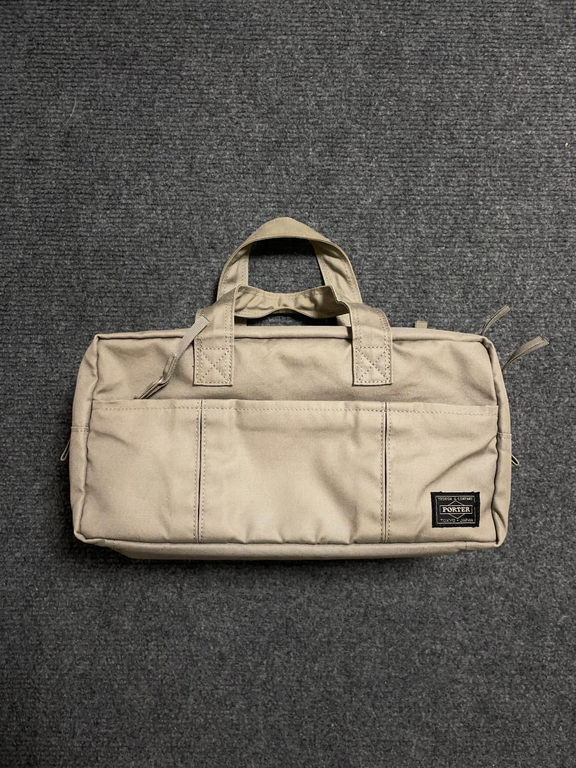 포터 베이지 코튼 미니 보스턴백 상품이미지1