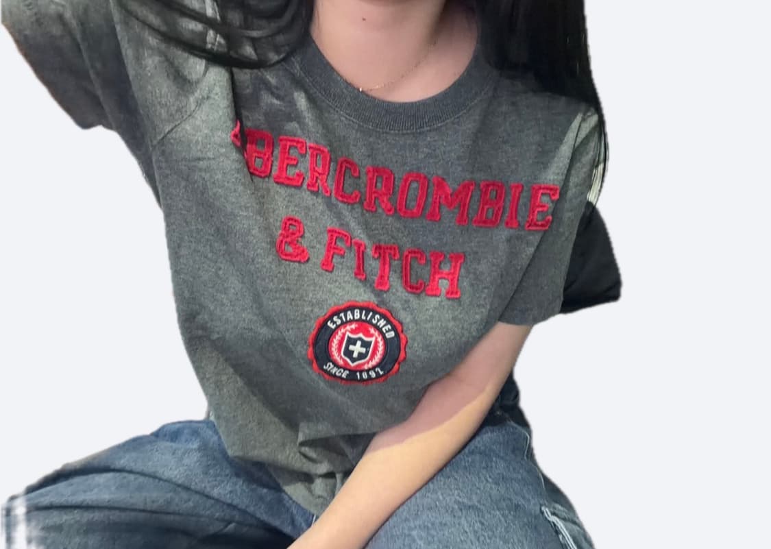 ❤️아베크롬비 빅로고 차콜 그레이 반팔 티셔츠❤️ 상품이미지1