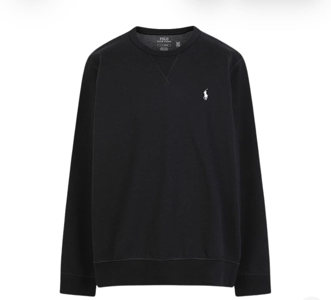 폴로 랄프 로렌 더블 니트 스웨트셔츠 블랙 상품이미지1