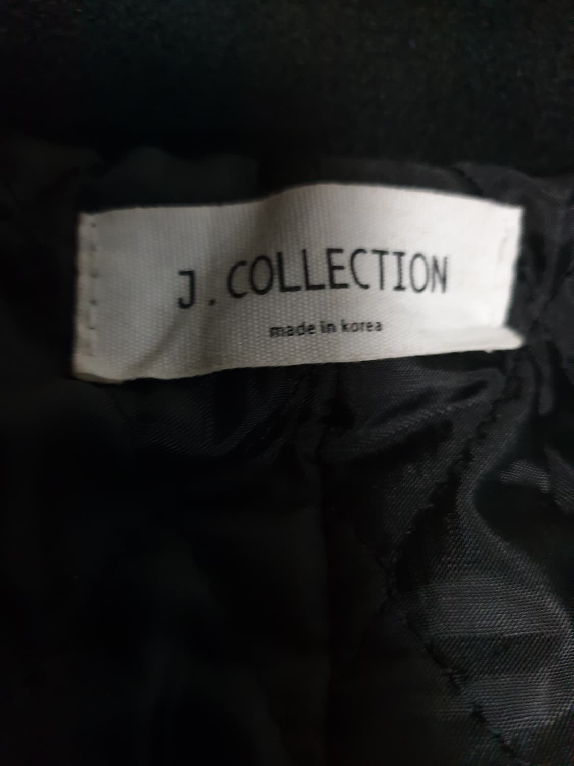 제이컬렉션 벨티드 안감누빔 울 롱코트 블랙 (F) 상품이미지5