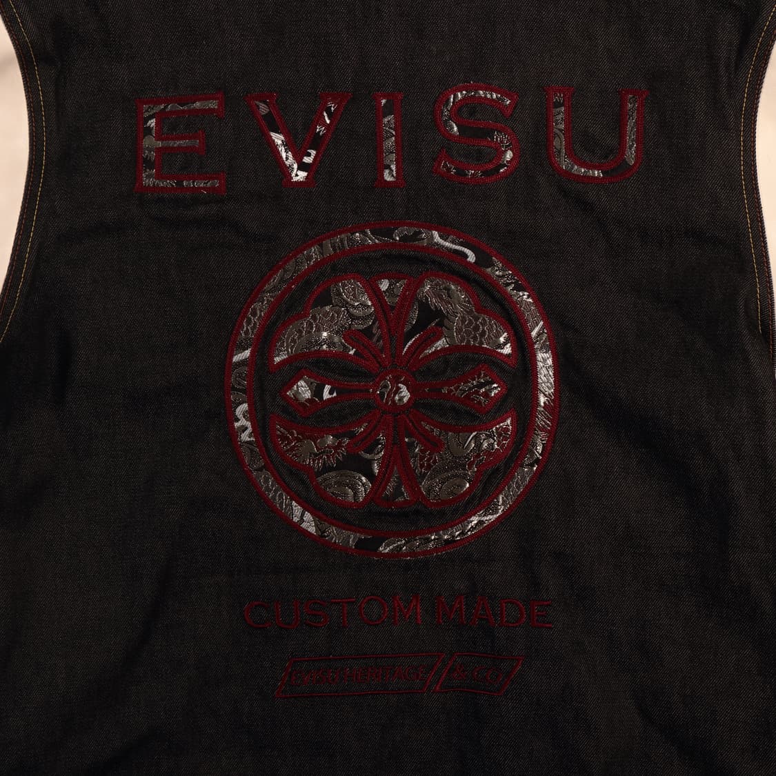 에비수 빅로고 레더 데님자켓 상품이미지2