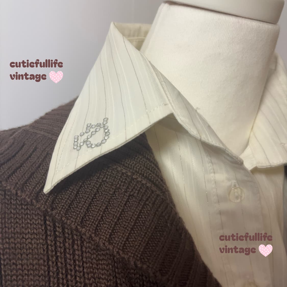 핑키앤다이안 딱붙핏 반팔 니트 상품이미지3