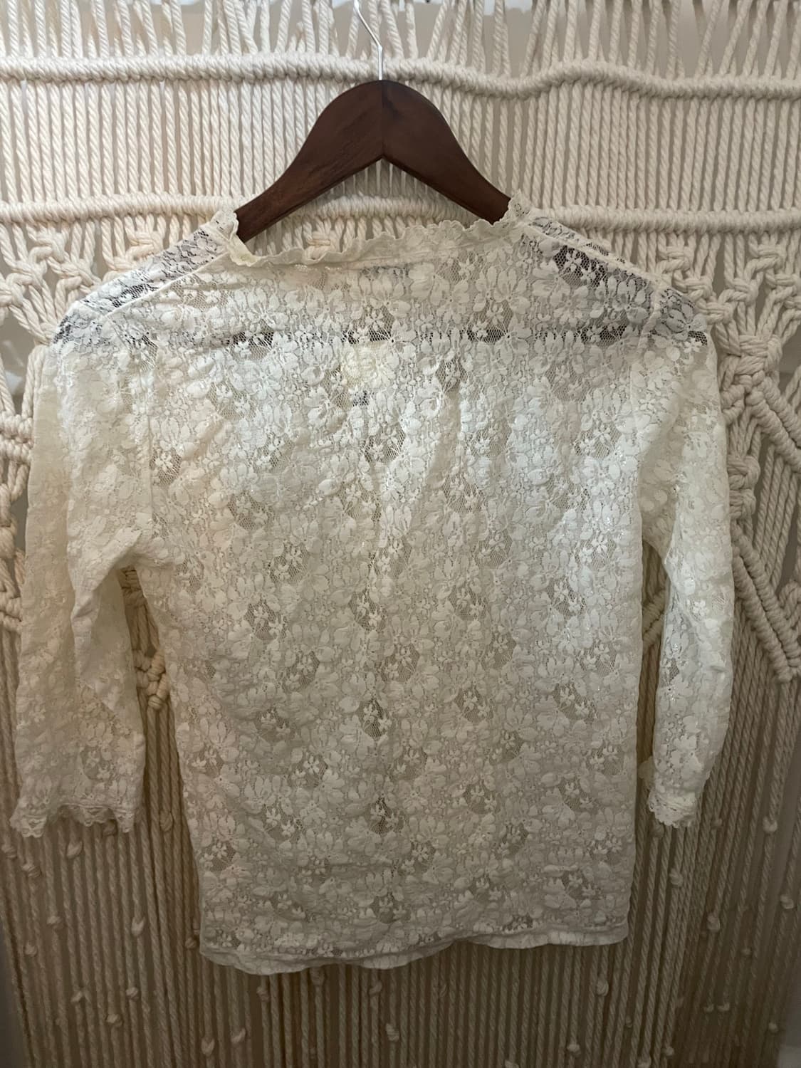 화이트 레이스 블라우스 상품이미지4