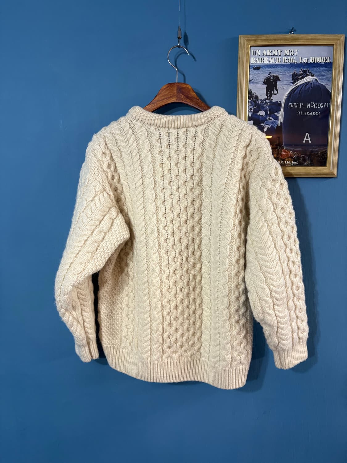 80-90‘s LL Bean Aran Fisherman Sweater.  상품이미지8