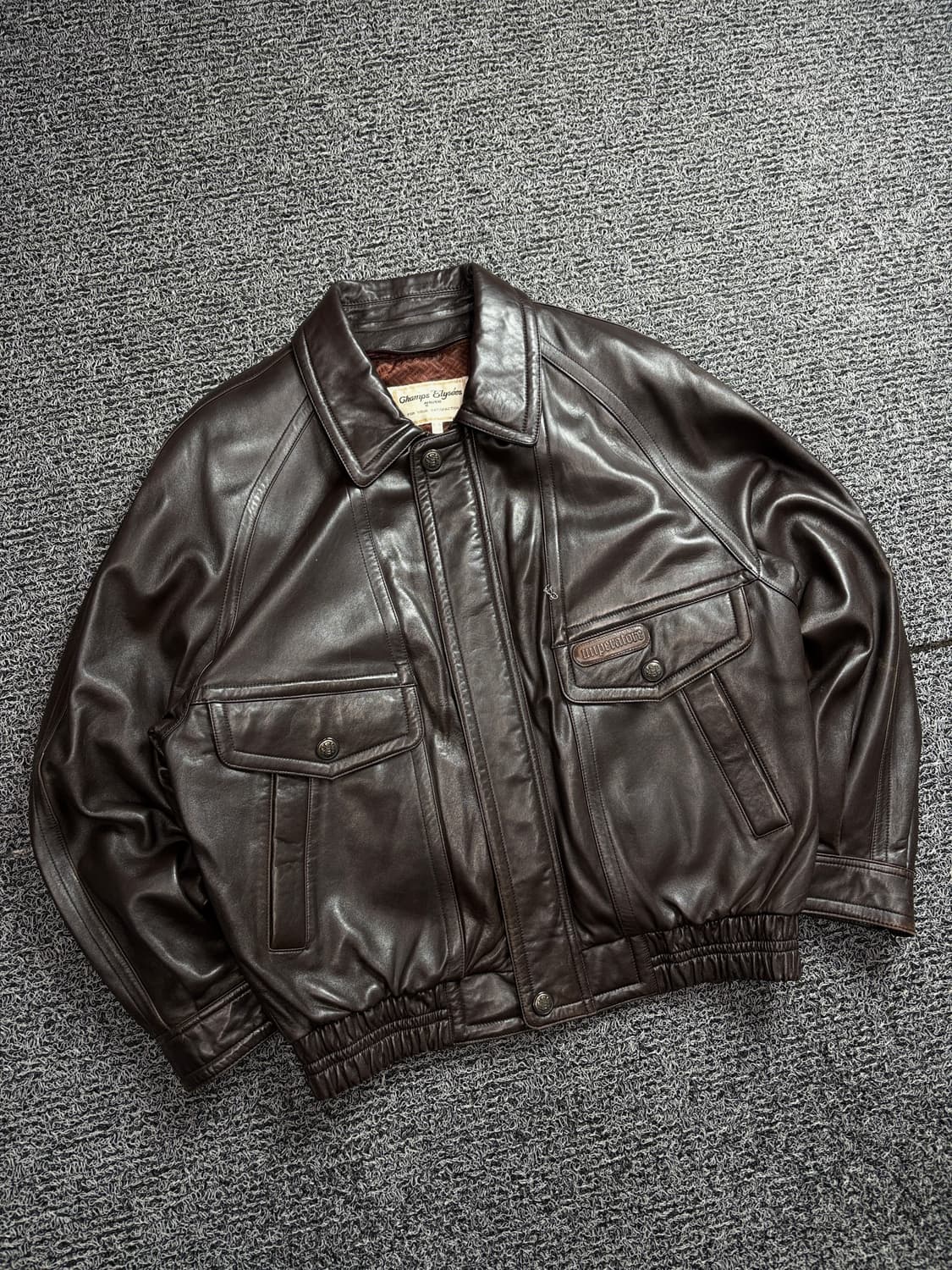 아카이브 빈티지 램스킨 A-2 레더 자켓 브라운 2102 상품이미지1