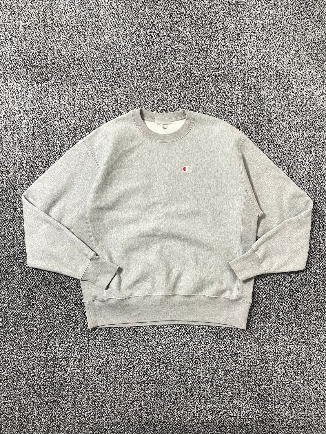 빈티지9. 챔피온 리버스위브 스몰로고 그레이 맨투맨 스웻 셔츠 단기모 상품이미지1