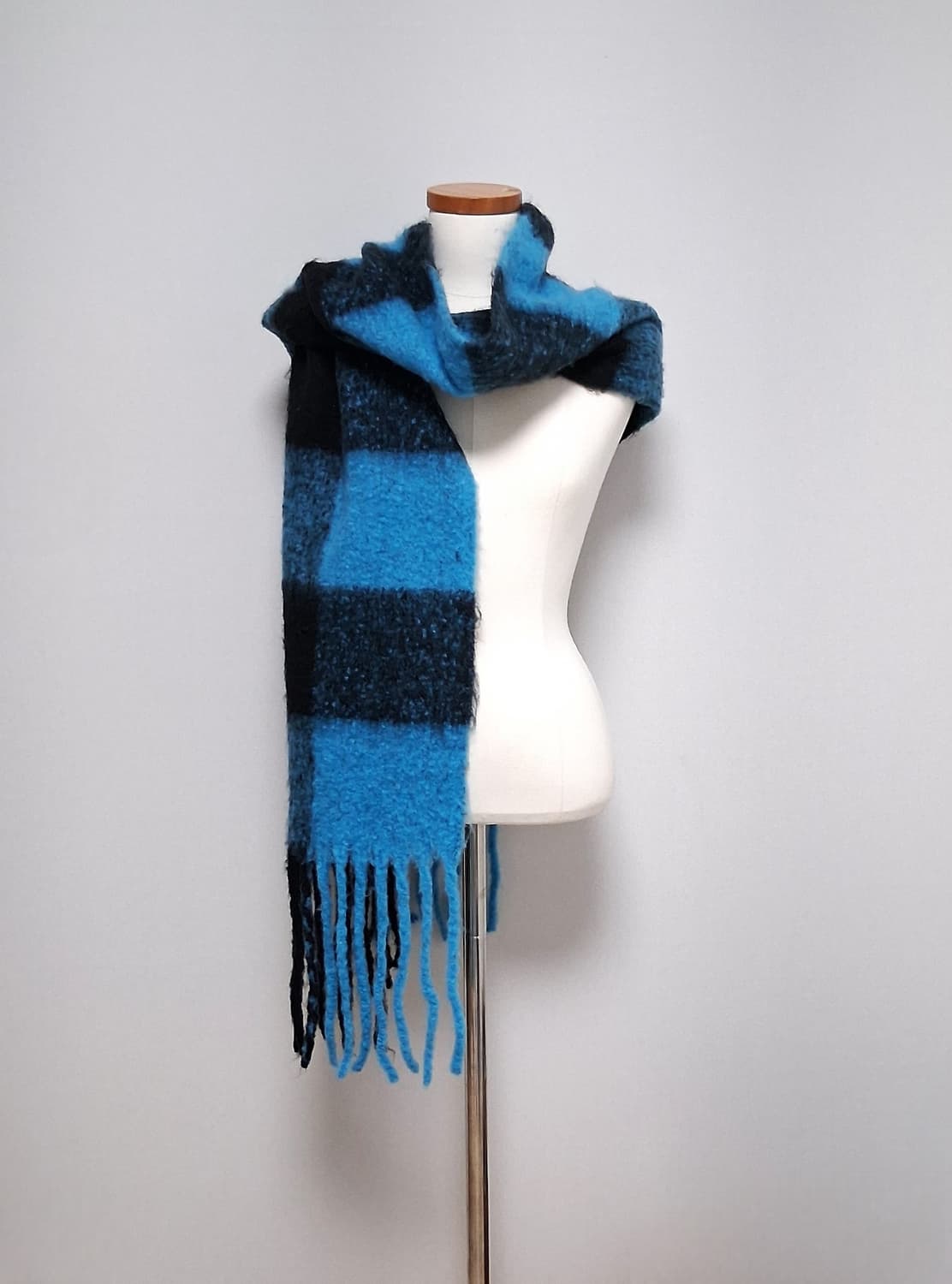 블루 체크 머플러 / 목도리 (새상품) 상품이미지4