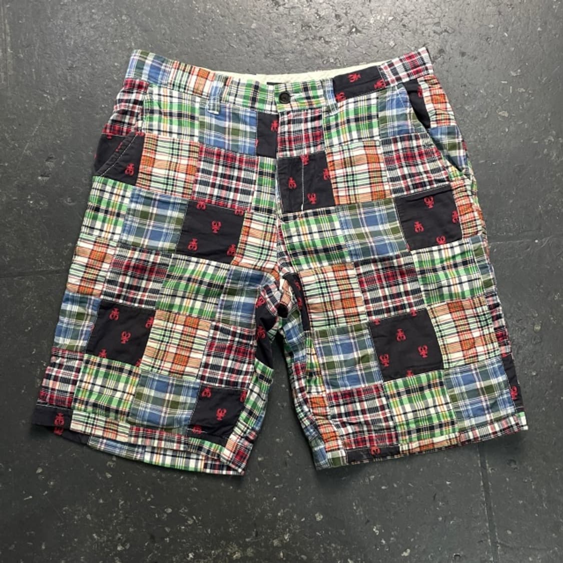 34 타미힐피거 마드라스 패치워크 반바지  상품이미지1