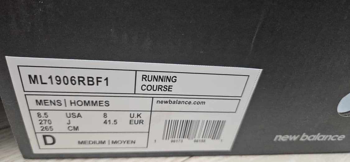 뉴발란스 ML1906RBF1 새상품(265). 상품이미지2