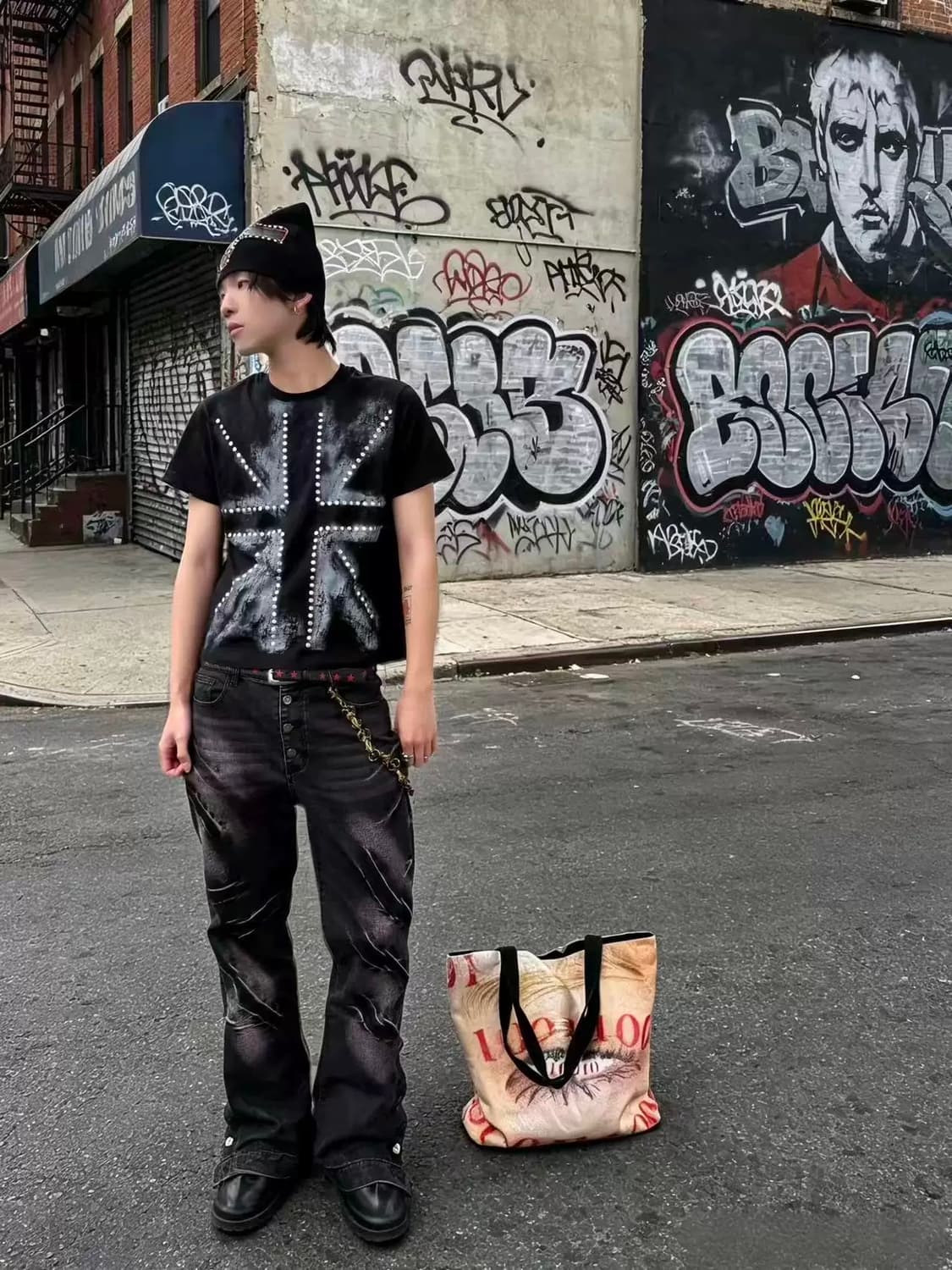 Vintage mood 오피움 스타일 UK 반팔티 상품이미지2
