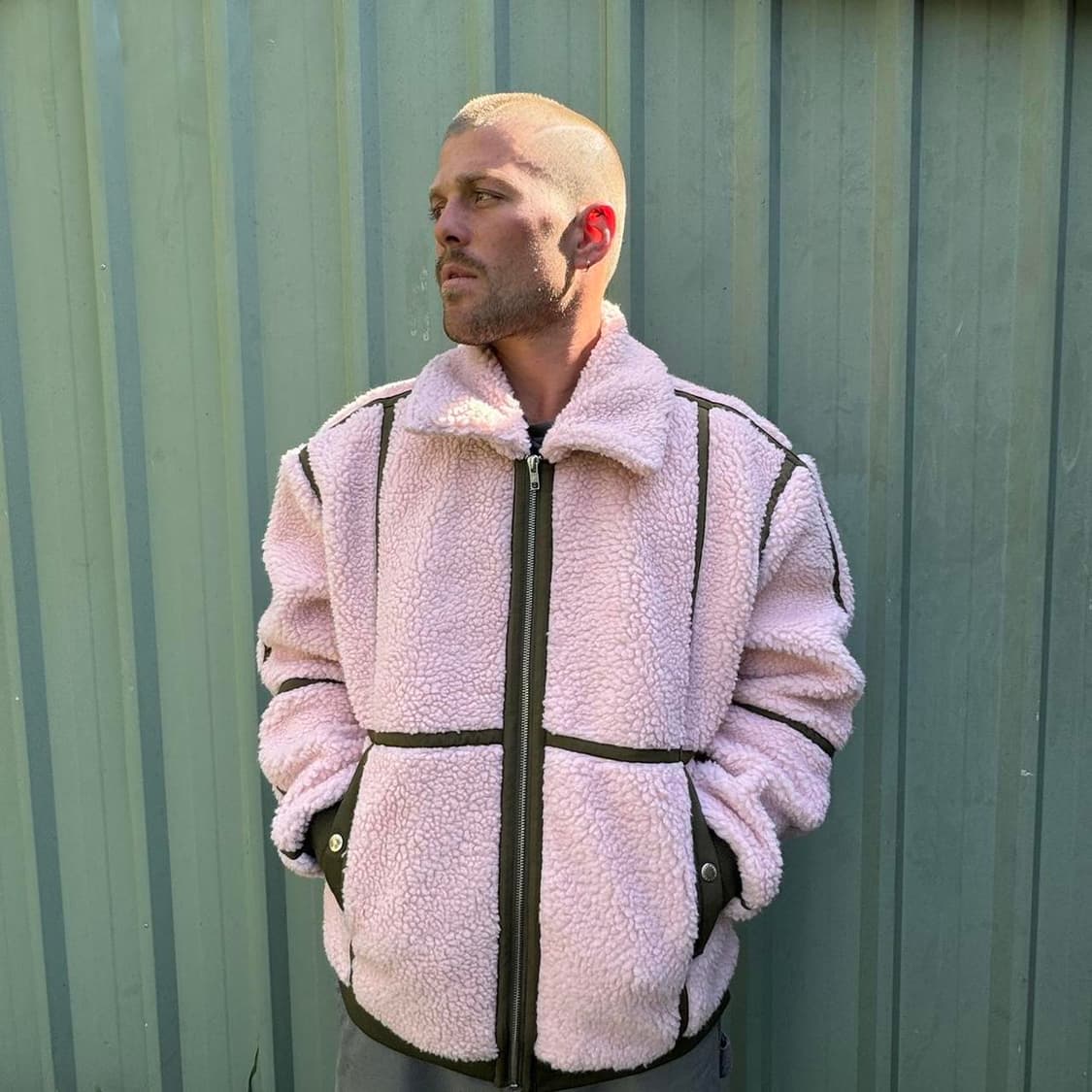 팔라스 쉐르파 플라이트 자켓 핑크 올리브 XL 상품이미지3