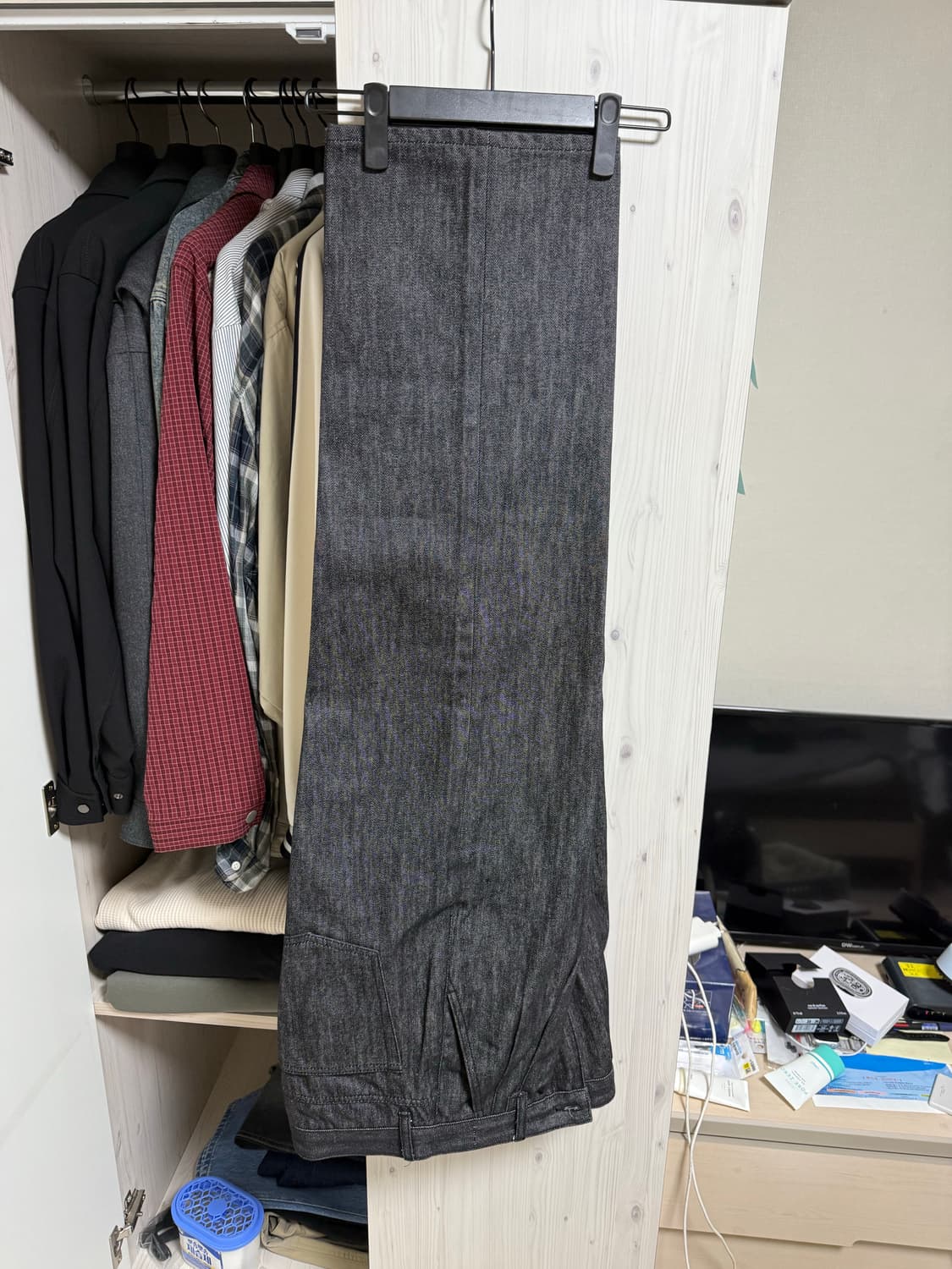 포트너스 투턱 와이드 데님팬츠 (m) 상품이미지2