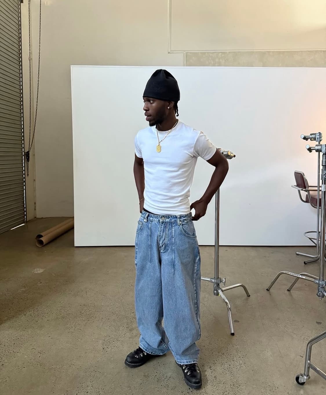 sweatscollective baggy 데님 라이트블루 M 상품이미지3