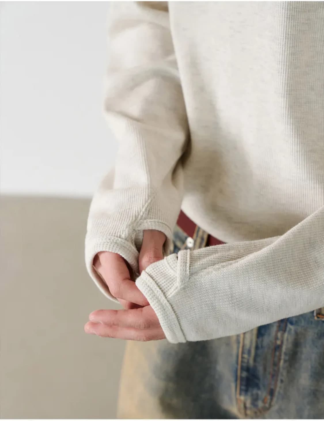 passer - Waffle Henleyneck Long Sleeve 상품이미지4