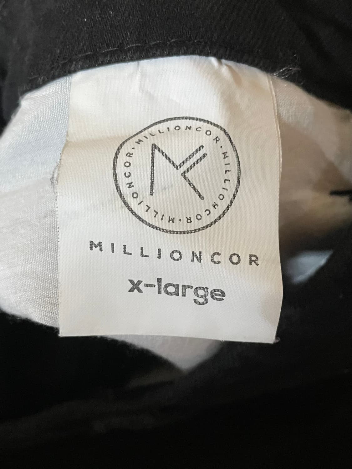 밀리언코르 스트레이트핏 면바지 블랙 XL 상품이미지3