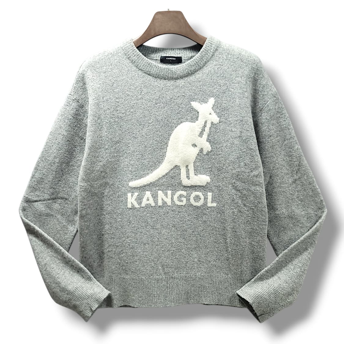 [L] 캉골 멜란지그레이 빅 심볼 니트 상품이미지1