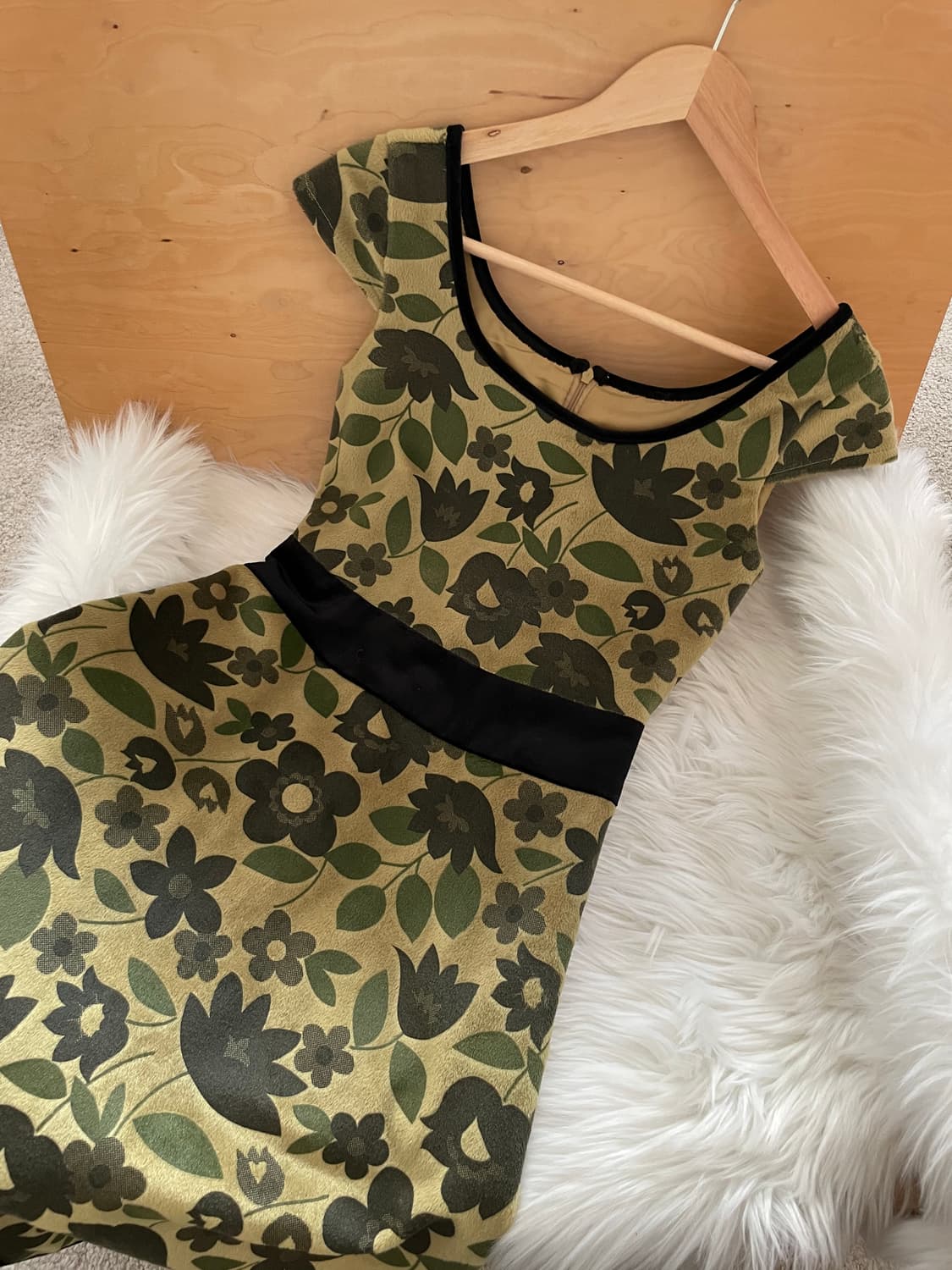 vintage floral fur dress 상품이미지1