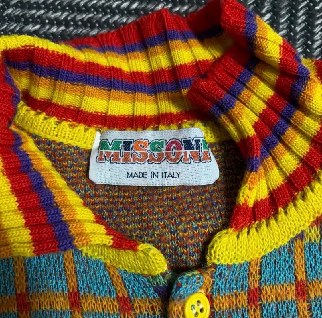 80s 미쏘니 멀티컬러 니트 가디건(Free) 상품이미지3