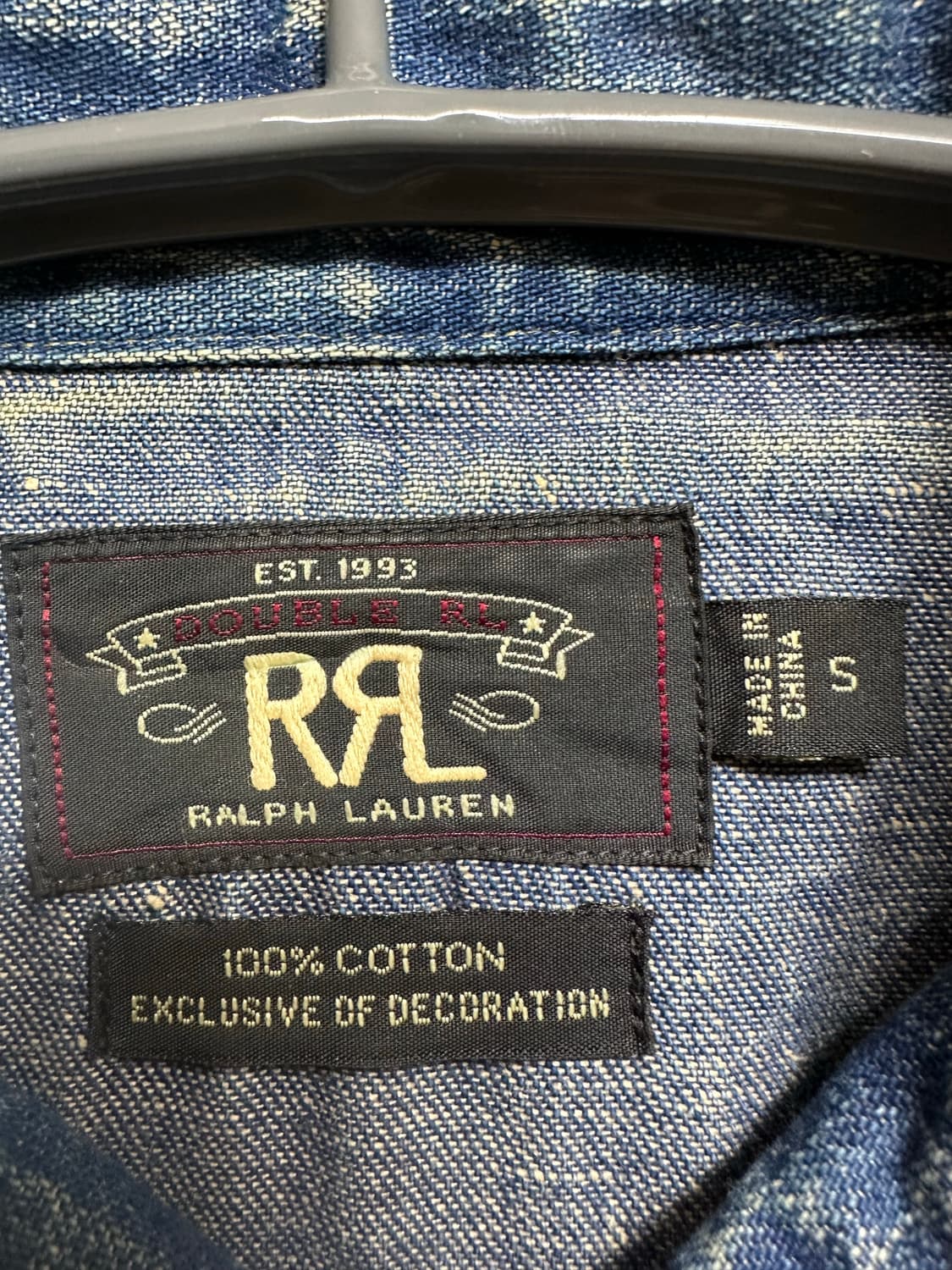 RRL 익스클루시브 자수 데님 셔츠 S 상품이미지2