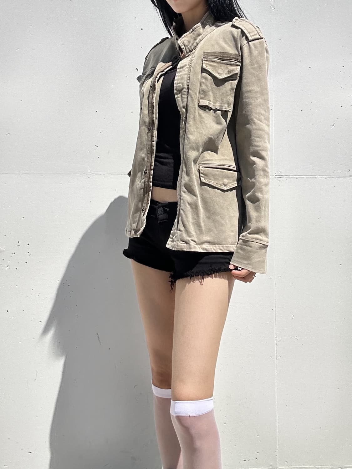 Military pocket jacket / khaki 상품이미지6