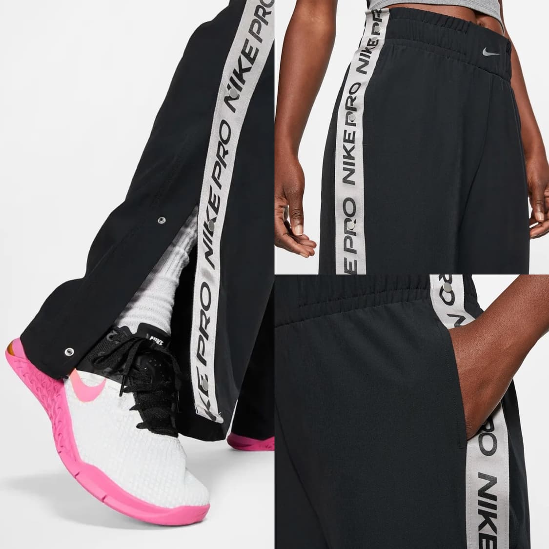 NIKE PRO 나이키 프로 오픈-사이드 루즈핏 트랙팬츠(S 사이즈) 상품이미지3