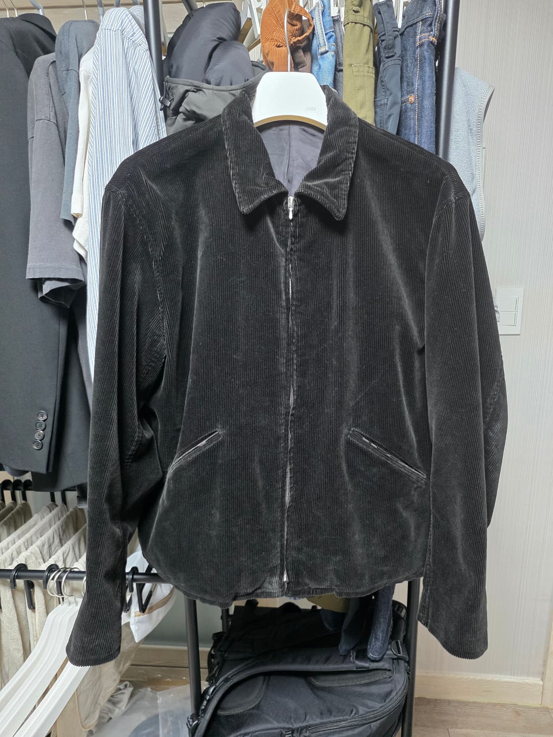 [2] 아프레쎄 a.presse 코듀로이 스포츠 자켓 블랙 상품이미지1