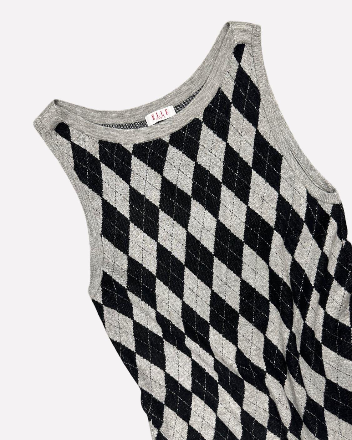 argyle knit sleeveless dress 상품이미지3
