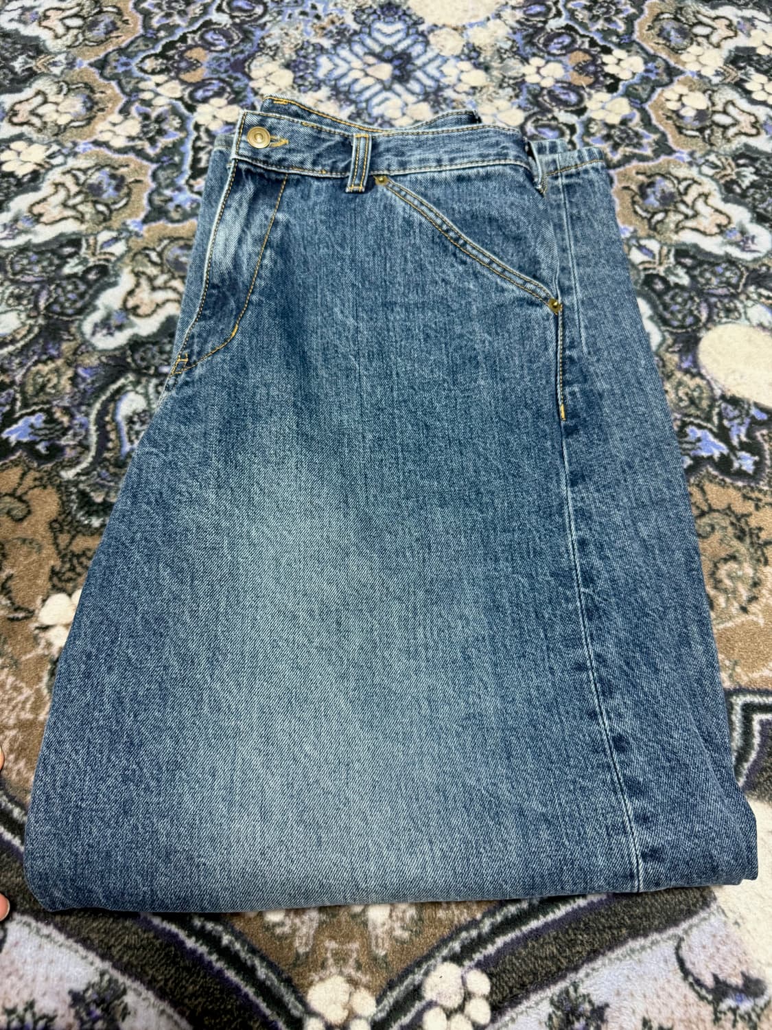해칭룸 Wide Curve Jeans Washed Blue {3} 상품이미지5