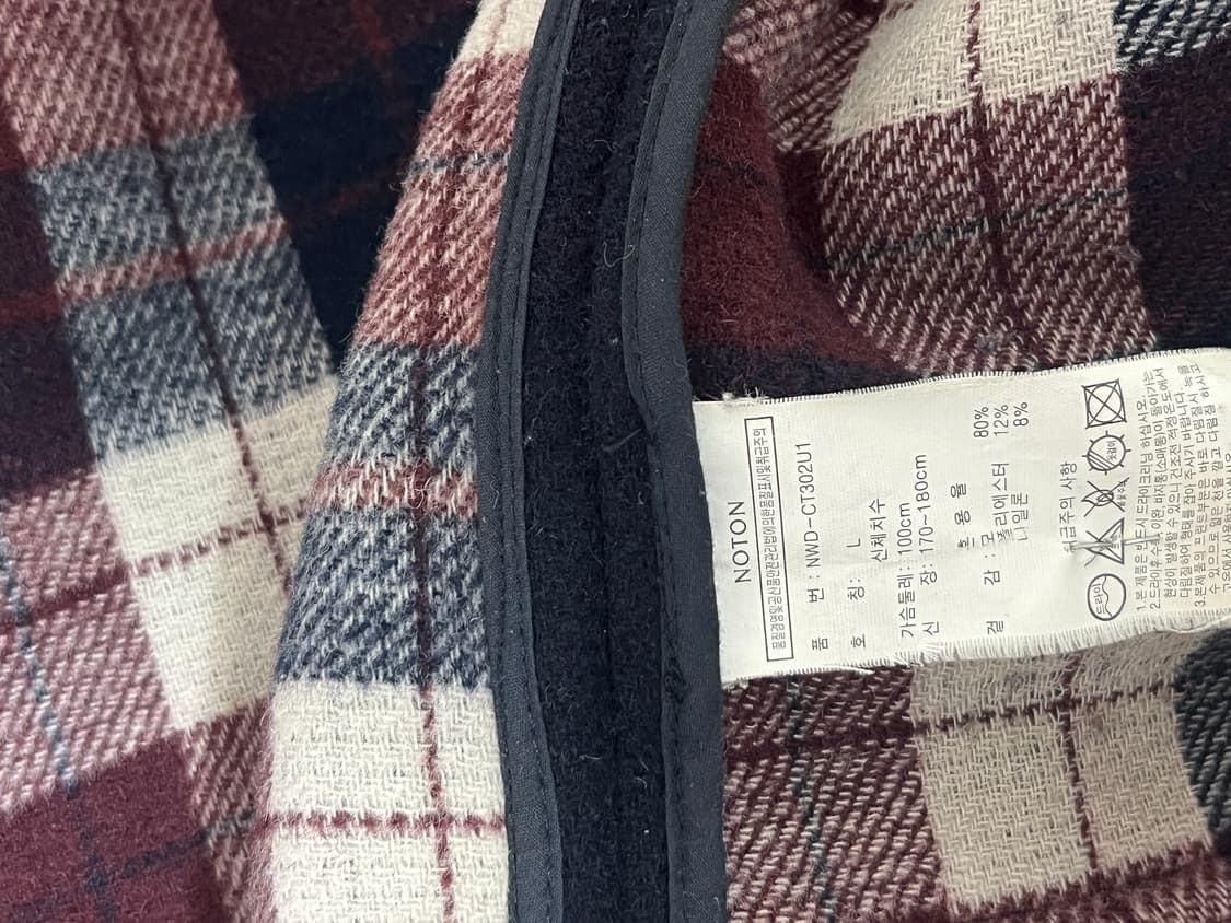 NOTON 노튼 떡볶이 코트 L 네이비 하프코트 상품이미지3