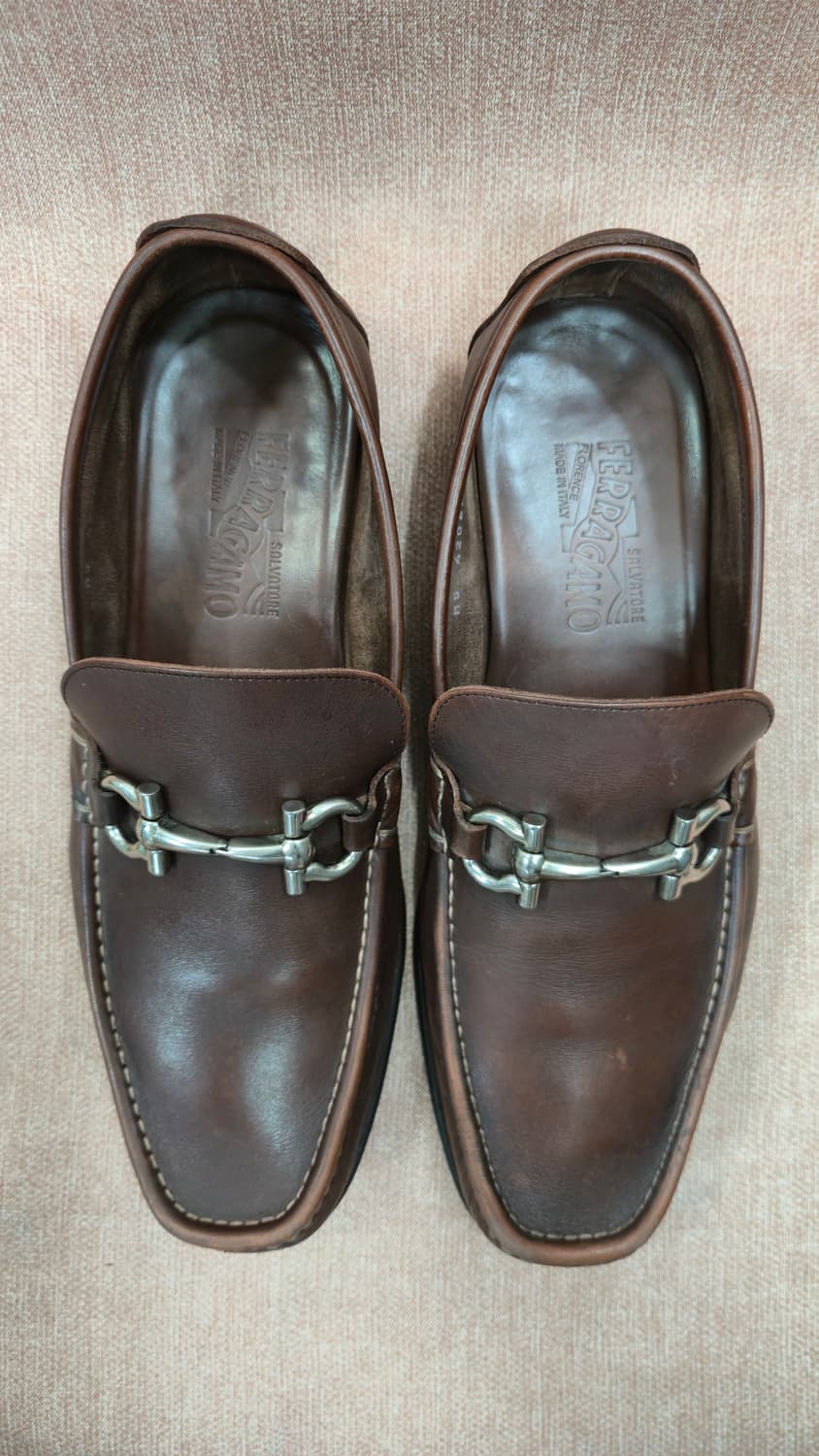 페라가모 정품 275mm-  간치니 브라운 남성 로퍼 상품이미지2