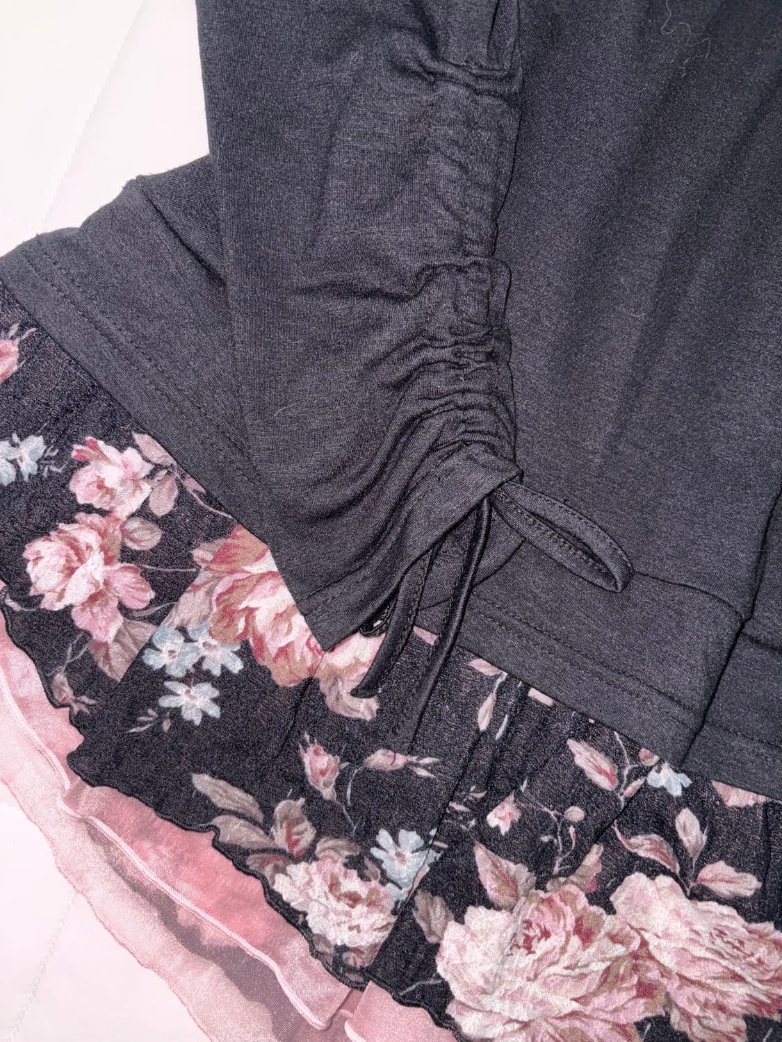 플로럴 플라워 셔링 롱슬리브 티셔츠 빈티지 상품이미지2