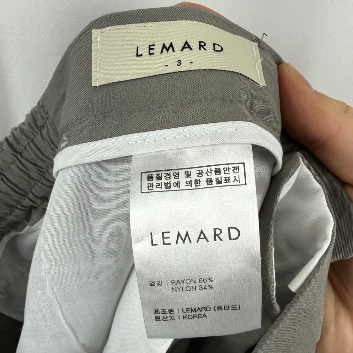 (L) 르마드 나일론 원턱 밴딩 팬츠 샌드그레이 상품이미지5